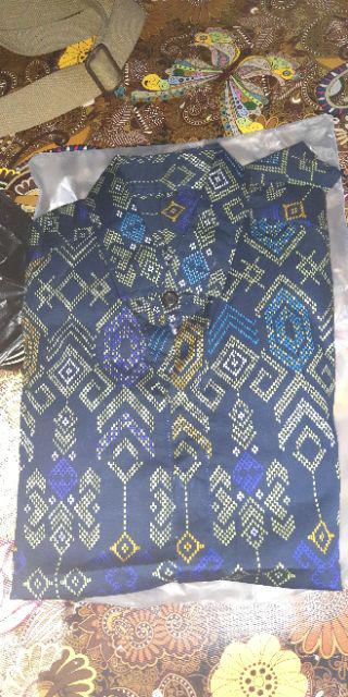 Dgm Fashion   Kemeja Batik Songket Pria Lengan Panjang 5387