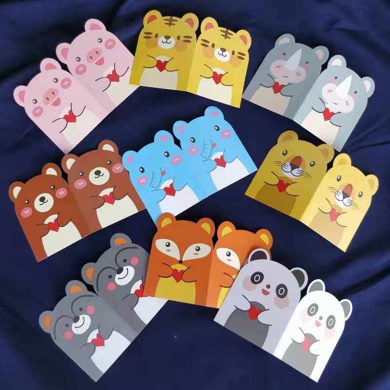 Kartu Ucapan / Sticky Notes Motif Binatang Tempelan Kertas Catatan Memo Note Karakter Animal Lucu Unik/C 86