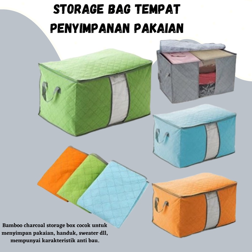 TERLARIS!!! Storage Bag Tempat Penyimpanan Pakaian / Tempat Penyimpan Selimut / bed cover Serbaguna