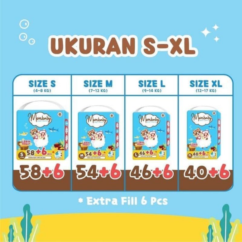MOMBABY PANTS S58/M54/L46/XL40