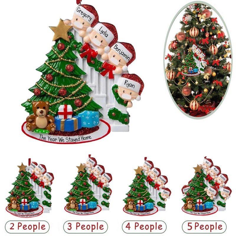 Ornamen Desain Happy Family Untuk Dekorasi Pohon Natal