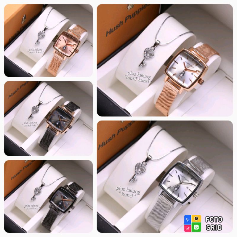 Jam tangan wanita Tali Pasir magnet free kalung kode HK06