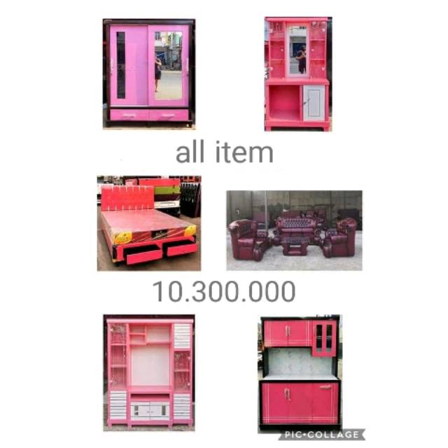 Lemari pakaian/lemari sayur/lemari pajangan/kasur springbed/sofa/meja rias/paket hajatan