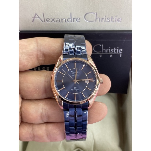 alexandre christie 8578ld wanita biru rosegold
