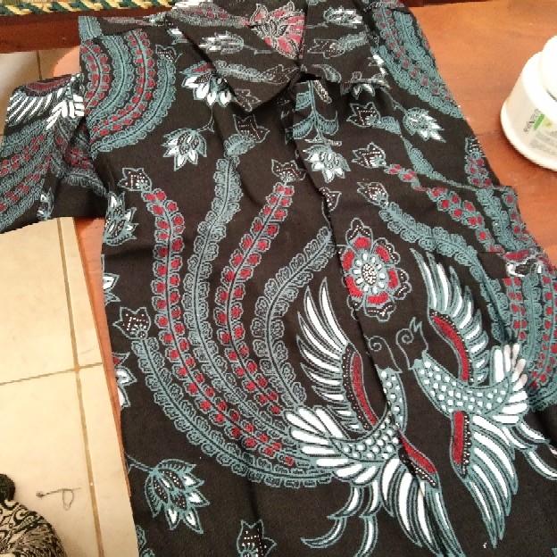 Kemeja Hem Batik Pria Jumbo 4l-5l Lengan Panjang Atasan Baju Batik Pria Big Size Ukuran Besar Grd-ht