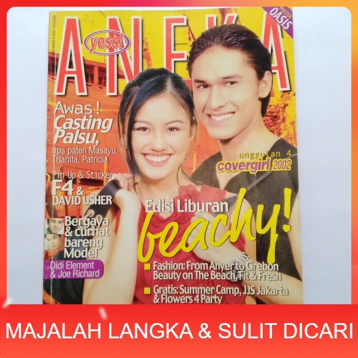 Majalah ANEKA YESS No.14 Jul 2002 Cover AGNEZMO & INDRA L. BRUGMAN Langka