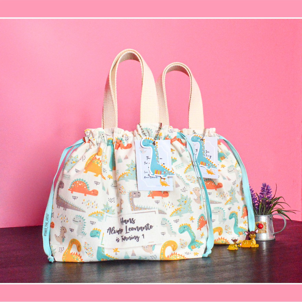 

RB Mini Drawstring Tote Goodie Bag Custom Ultah Souvenir Custom