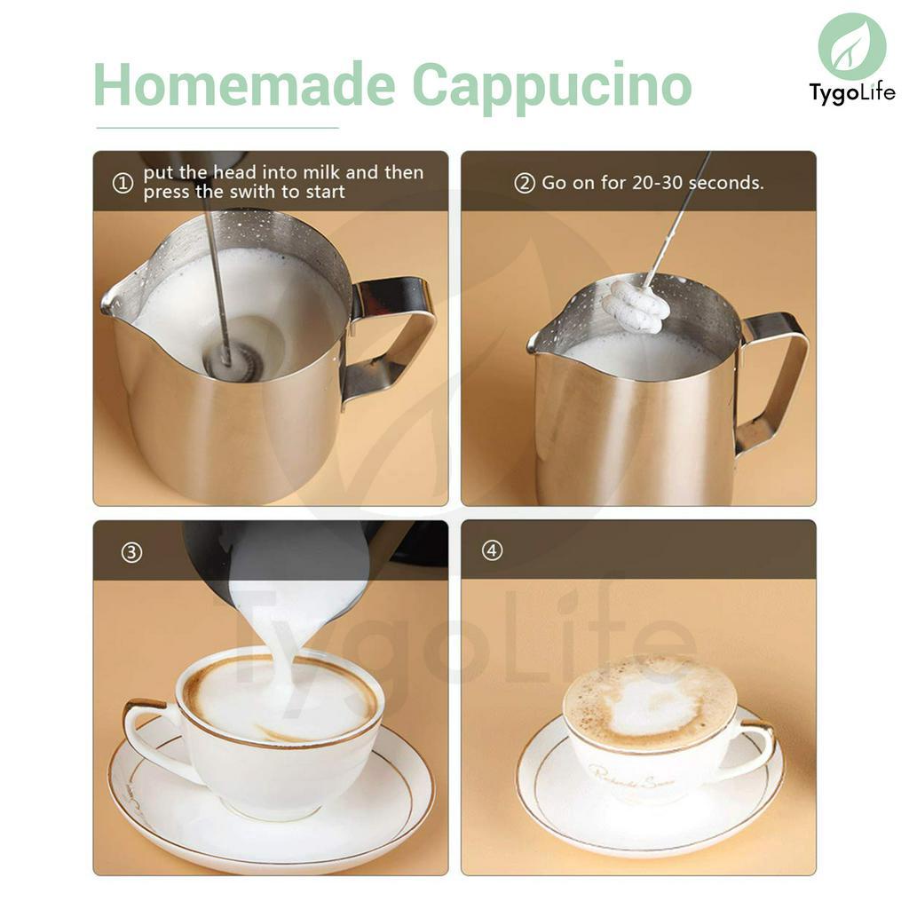 MILK FROTHER HAND MIXER BATERAI PEMBUIH SUSU PENGOCOK KOPI SUSU WHISK FREE BUBBLE WRAP