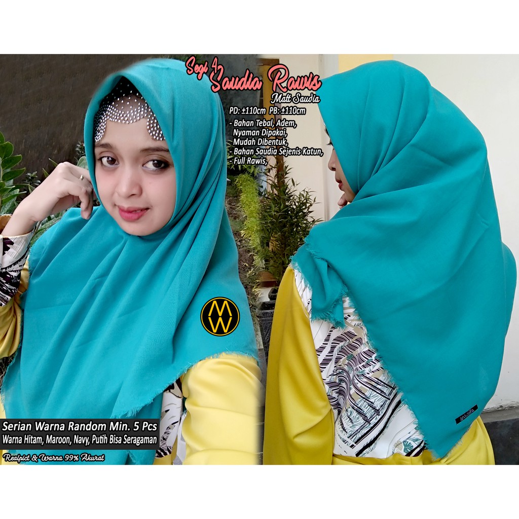 Jilbab Segi Empet / Jilbab Rawis / Jilbab Katun / Jilbab Saudia (Saudia)