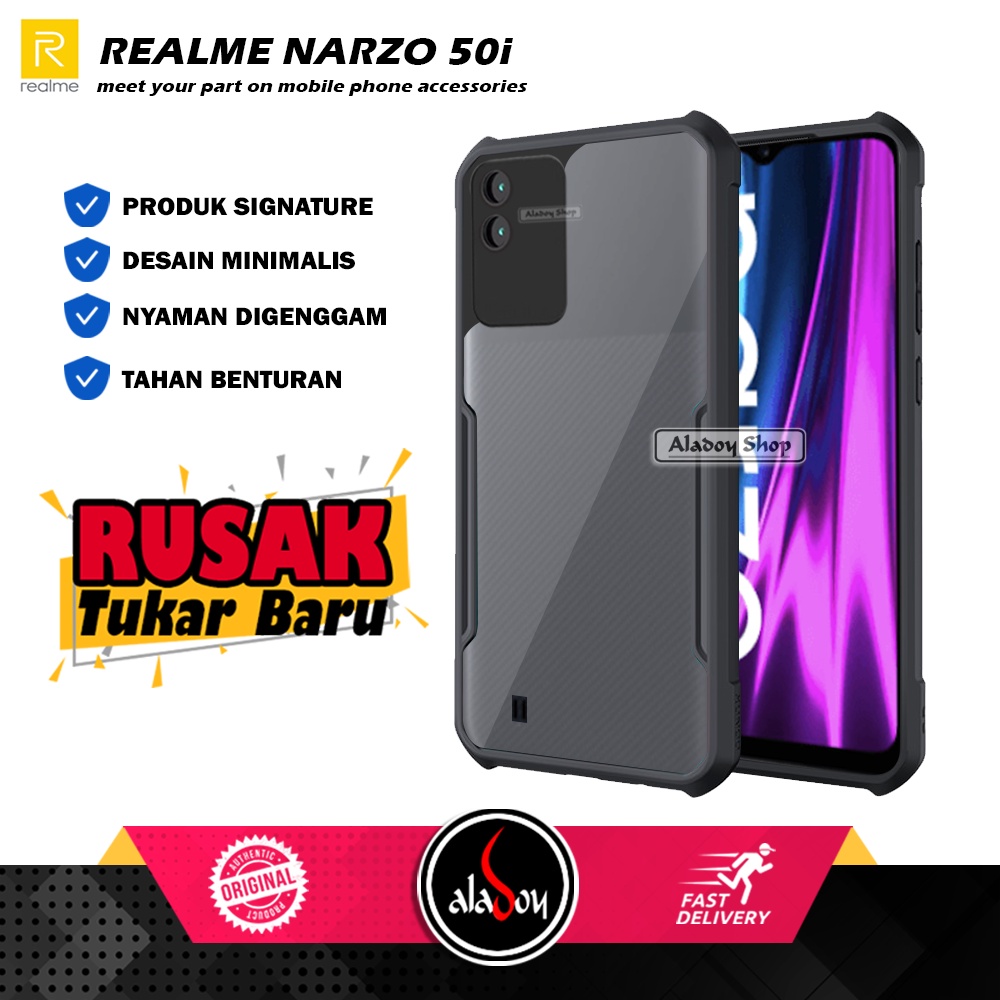 Case Realme Narzo 50i Armor Fusion Transparent Premium Casing