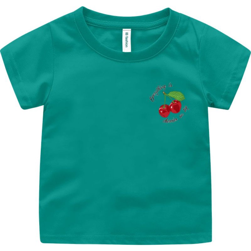 Baju Kaos anak Unisex Anak Laki laki Dan perempuan Cherry Baju Oblong Anak T shirt Ank cewek