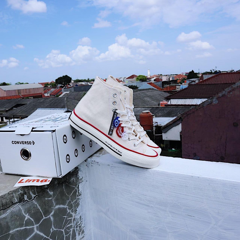 ( BISA COD ) SEPATU CONVERSE 70S HIGH CORSO COMO SEOUL WHITE