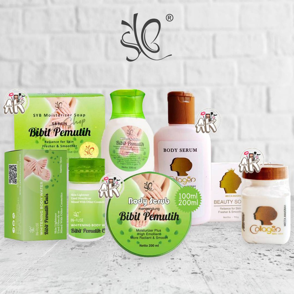 SYB BIBIT PEMUTIH LOTION, SABUN,BODY SCRUB,BODY SERUM,SABUN BATANG ORIGINAL BPOM