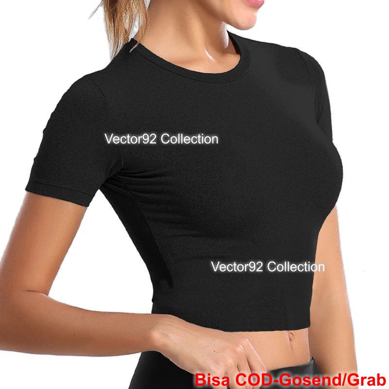 CROP WANITA/KAOS WANITA RIB PREMIUM