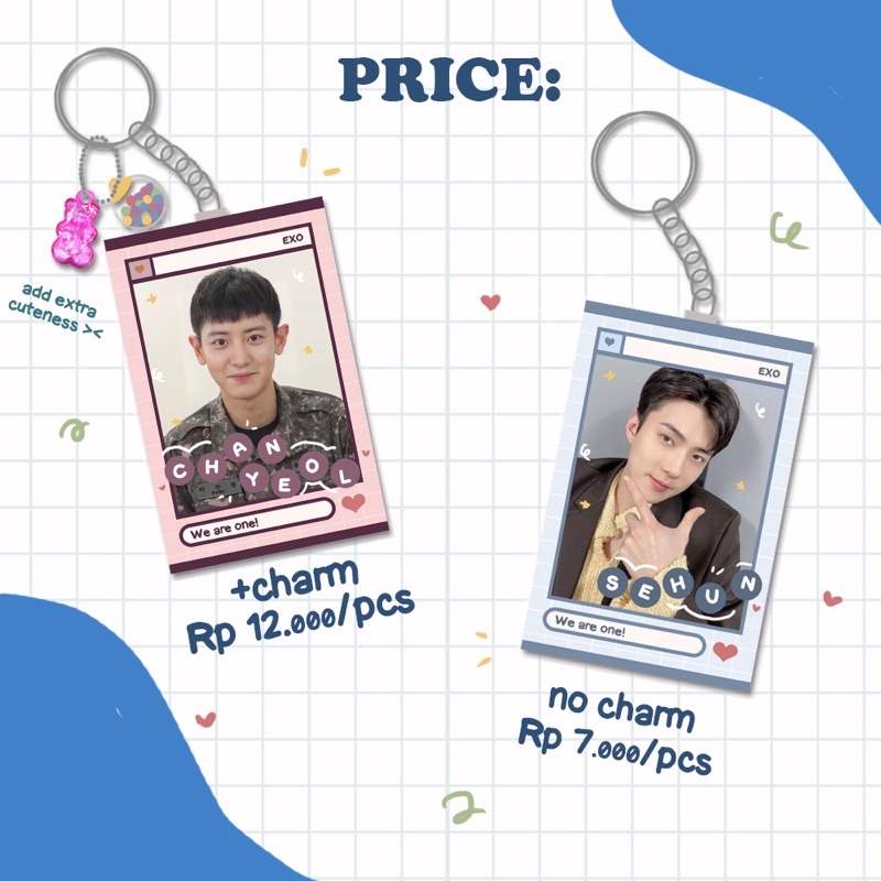 EXO KEYRING VER.2 KEYCHAIN GANTUNGAN KUNCI CHARM EXOL