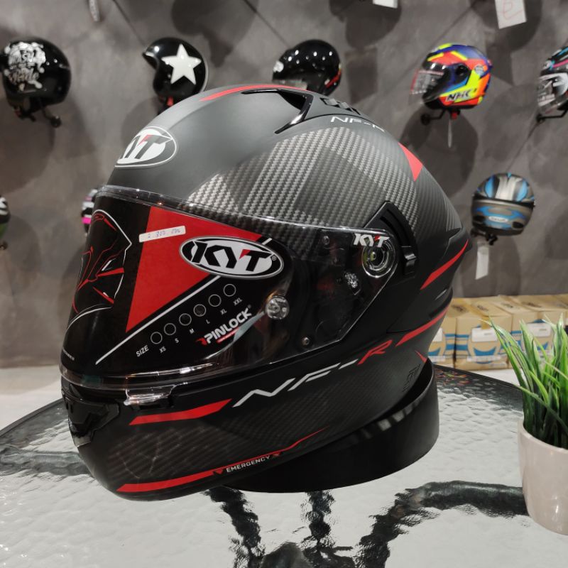 KYT Nfr Logos Black Red Doff