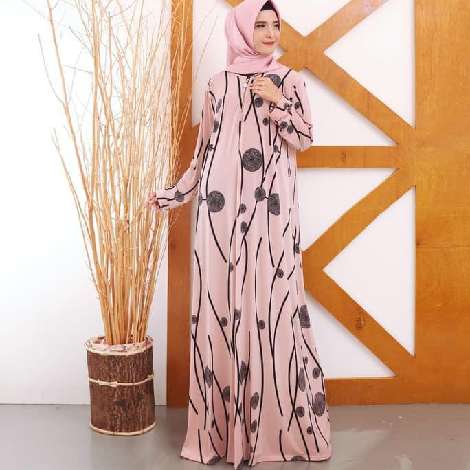TOP BAJU GAMIS WANITA TERBARU GAMIS JERSEY GAMIS JUMBO BUSUI XXL 7015 - DISKON 2019