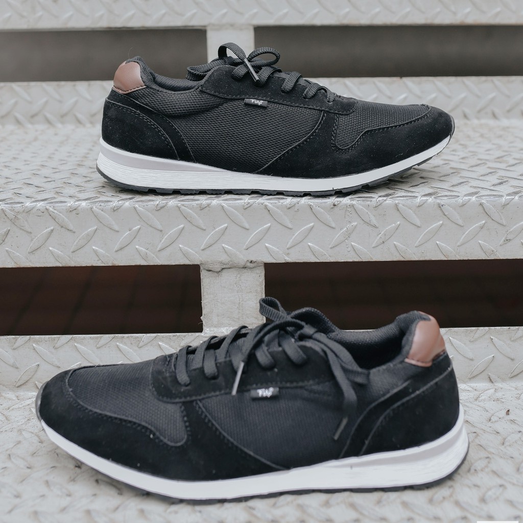 VICTORY BLACK |FORIND x FSTP| Sepatu Running Sporty Kanvas Kets Pria Cowok Lokall Sneakers Footwear