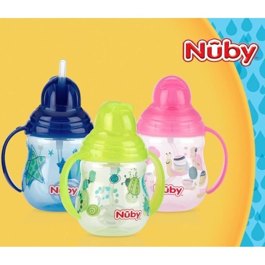 Nuby Flipit With Straw Bottle 270 ml / Botol Minum