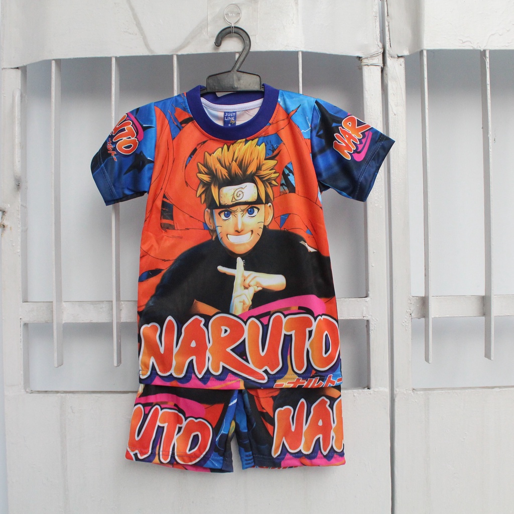 cod setelan naruto/kaos naruto anak bisa sablon nama