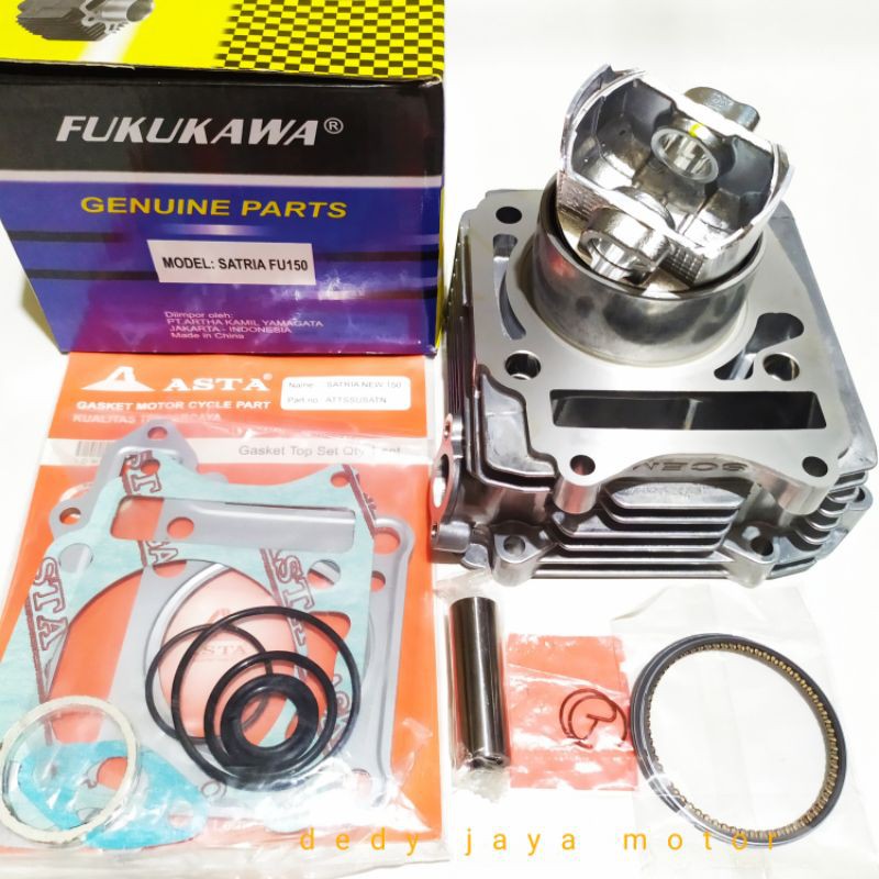 BLOK SEHER SATRIA FU 150 KOMPLIT PLUS PAKINGTOP SET ASTA ORINGAL FUKUKAWA GENUINE PARTS