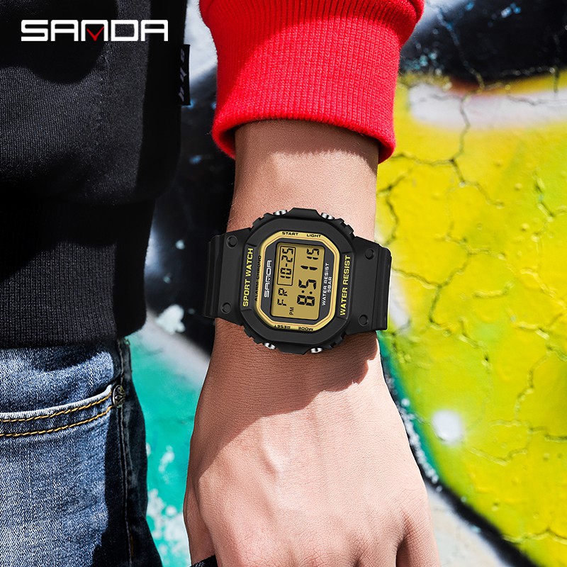 SANDA 2107 Jam Tangan Pria Wanita Digital Tali Rubber Shockproof Anti Air WATCHKITE WKOS