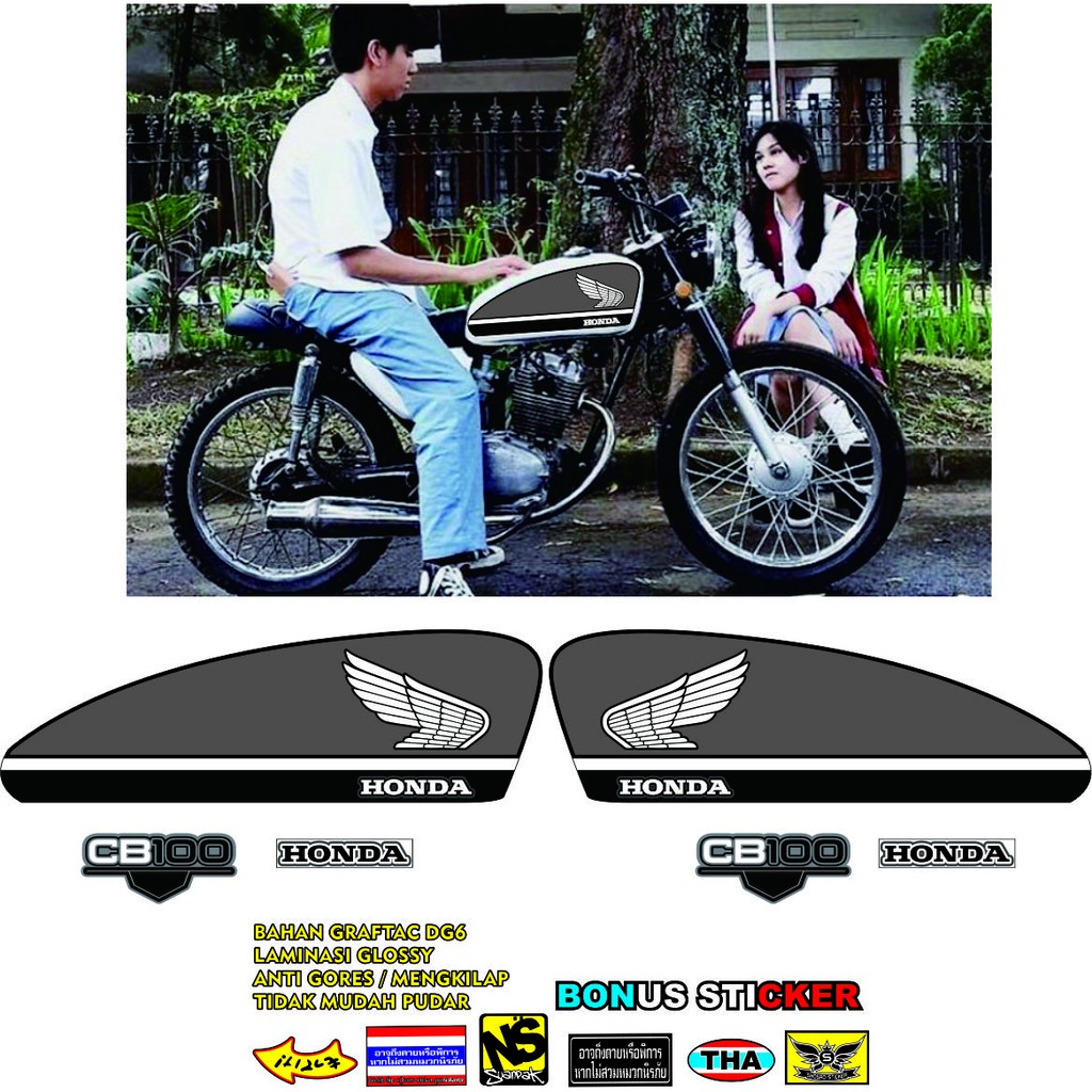STIKER VARIASI BUAT MOTOR CB100 STIKER CUSTOM DILAN STRIPING