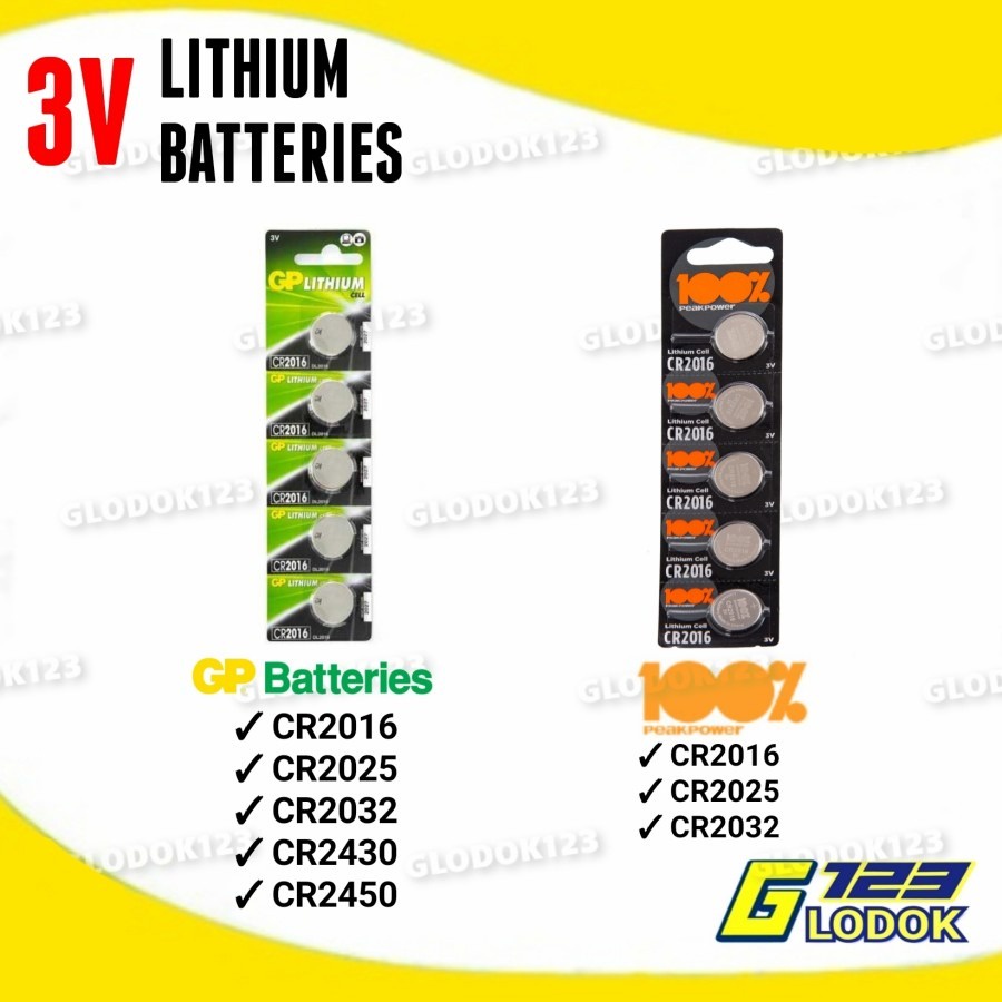 Baterai Batre CR2016 CR2025 CR2032 CR2430 CR2450 Jam Kalkulator Remote