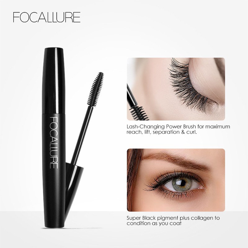 FOCALLURE Volumezing Mascara Waterproof Kosmetik Mata Black Maskara keep all day