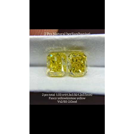 NATURAL BERLIAN BANJAR FANCY YELLOW & FANCY INTENS YELLOW