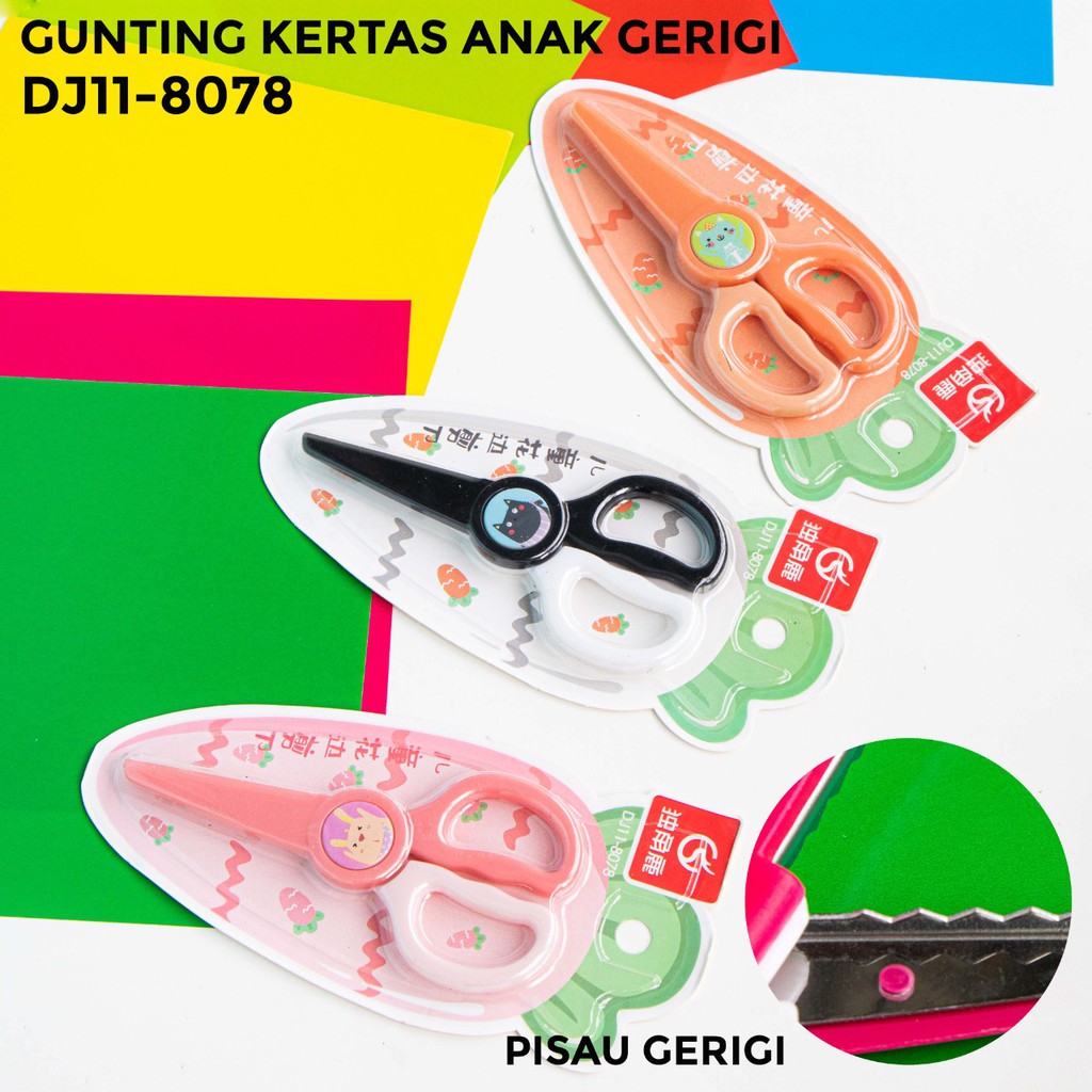 

Gunting Anak Gerigi + Free Bubble Wrap Fancy Karakter Animals / Warna warni Rainbow/ Zig Zag ZigZag
