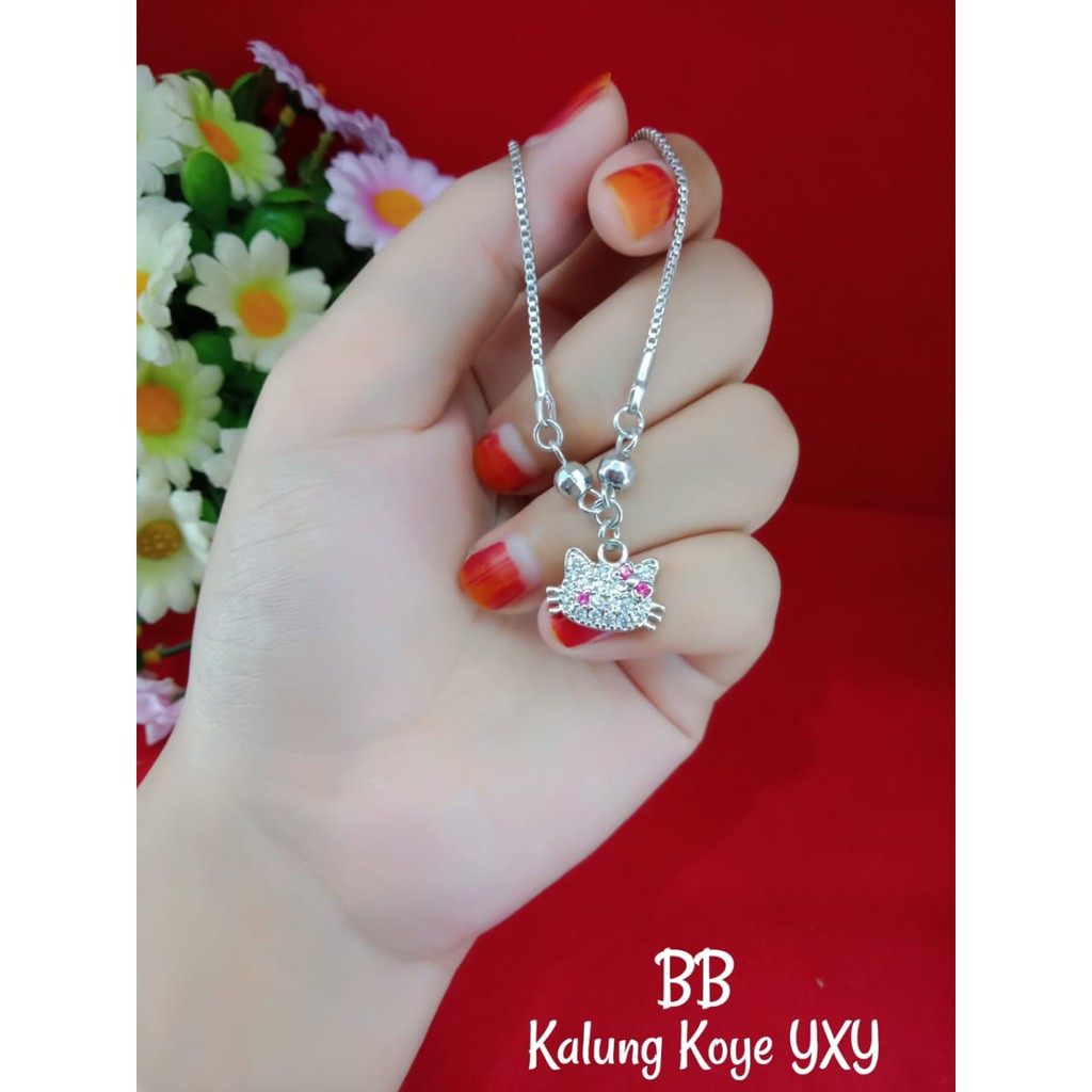 Kalung Anak HK Lapis Mas Putih Glowing Asli