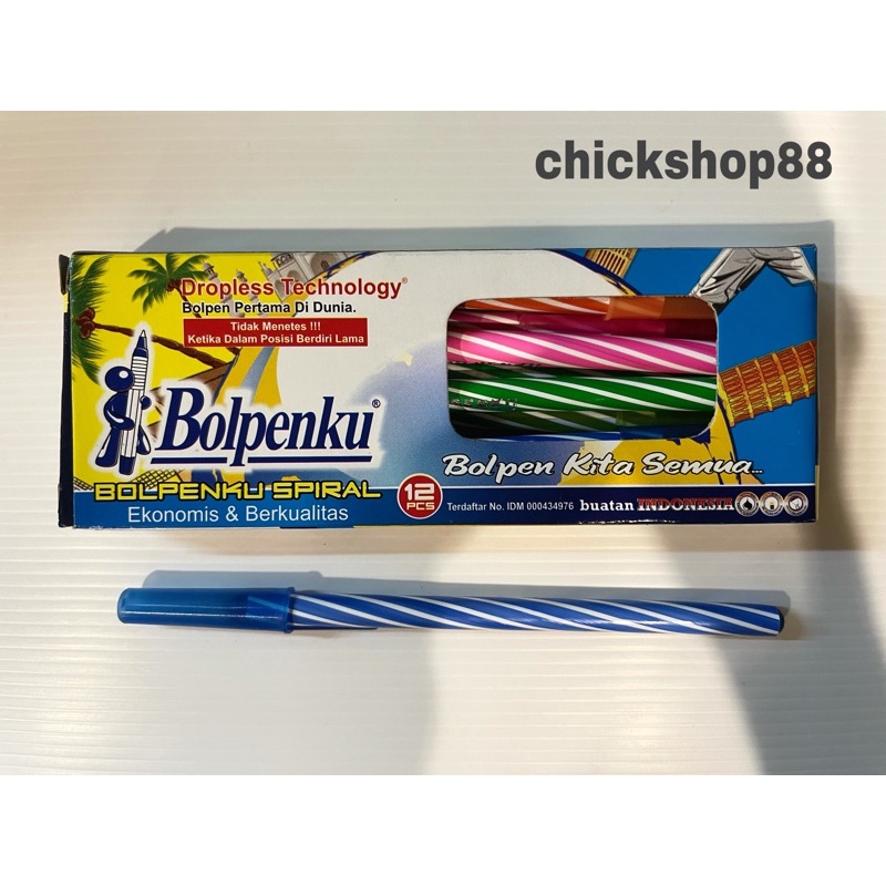 

Bolpen / Pulpen / Pen - Bolpenku Spiral Hitam (12 PCS)