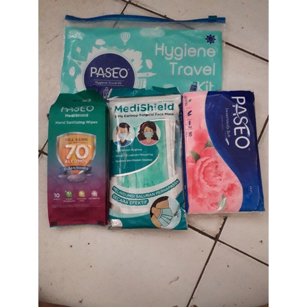 PROMO  Set Travel Paseo Pack 4 in 1 (tissue. Handsanitizer. masker)
