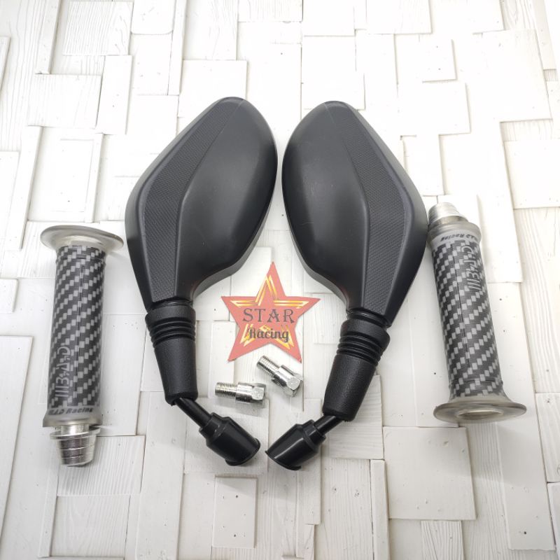 Spion click Thailand+grip Carbon+Jalu stang Nmax Aerox Vario 150 Beat Mio dan lain lain