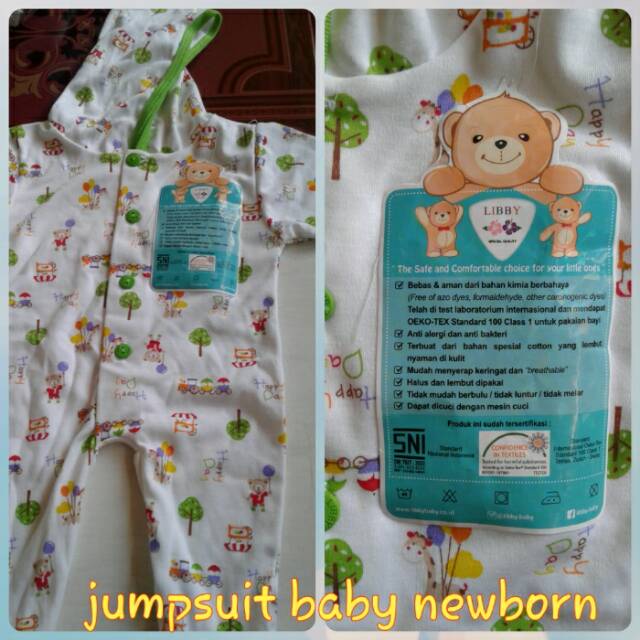Jumpsuite baju kodok jumper bayi baby newborn libby