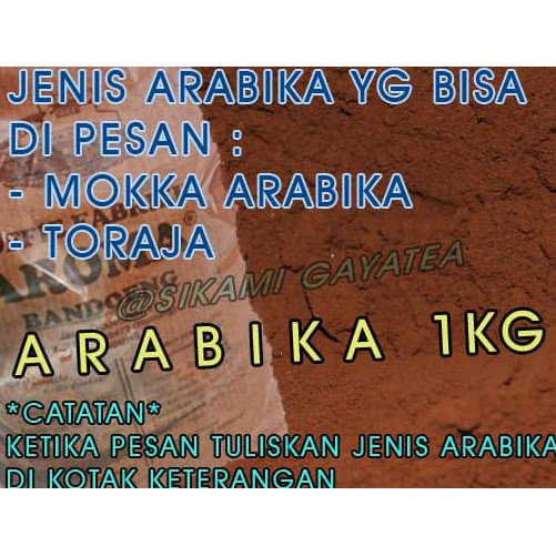 

KOPI AROMA ARABIKA 1000 gr