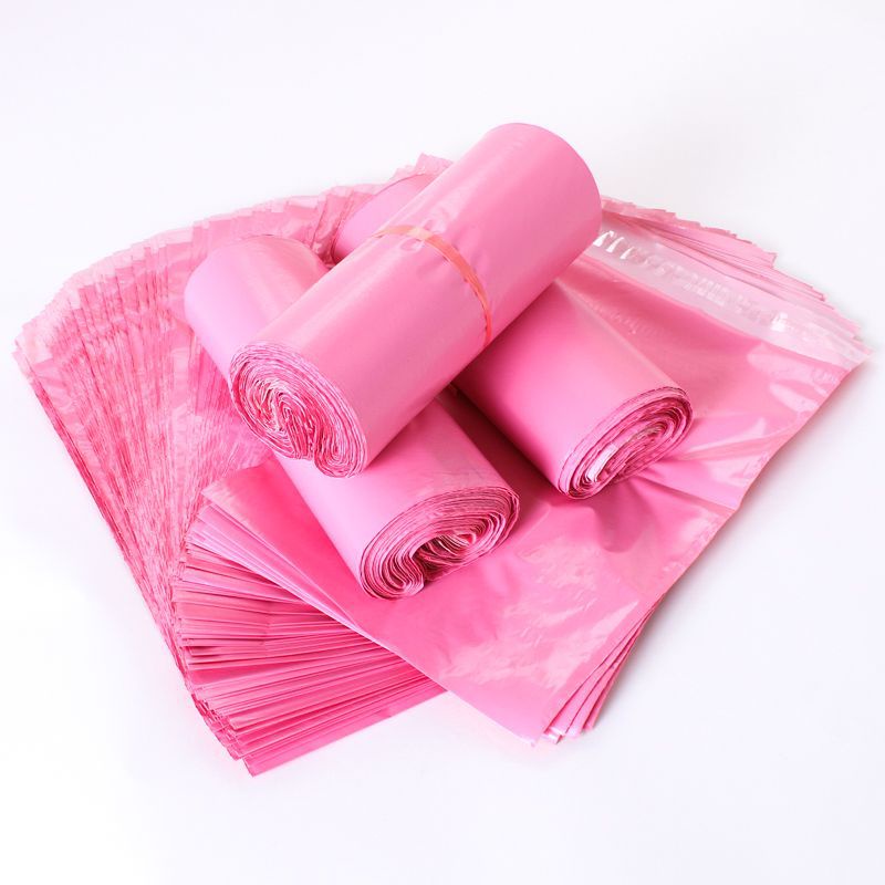 

100 Lembar Plastik Packing / Plastik Polymailer Warna Pink Ukuran 20 X 30 CM