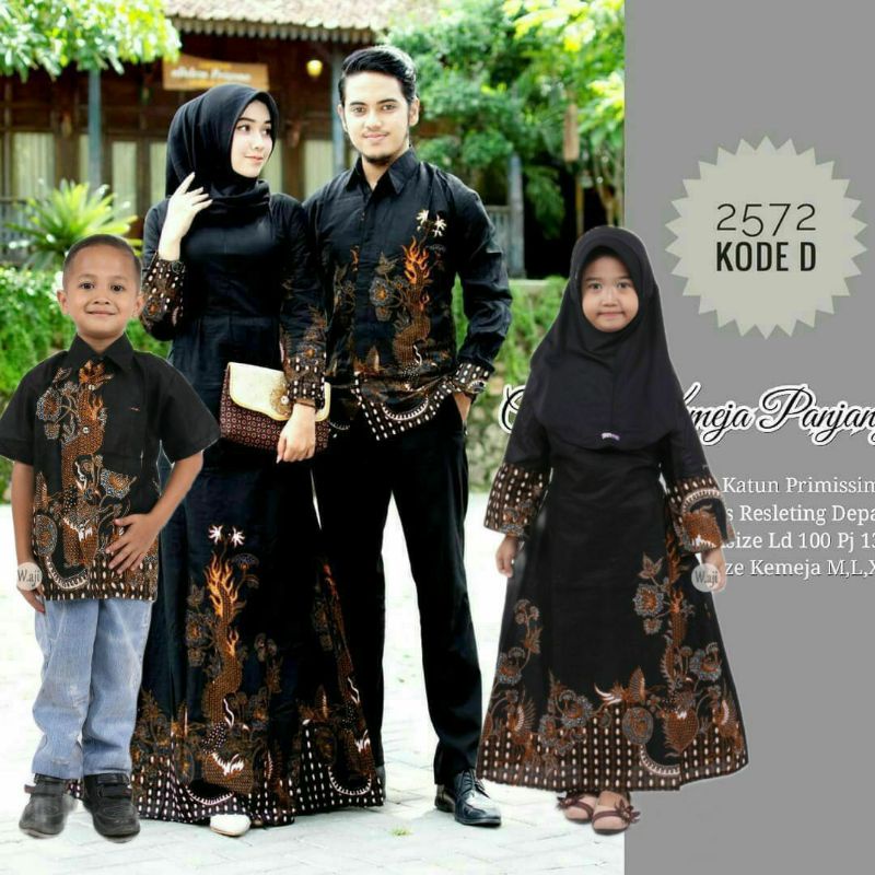 Baju Couple Muslim Pasangan Keluarga Batik Kekinian