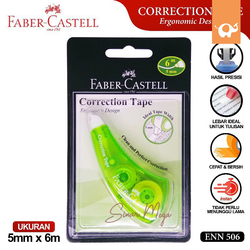 

Faber Castell Correction Tape ENN-506 Tip-Ex Pita Kertas Berkualitas