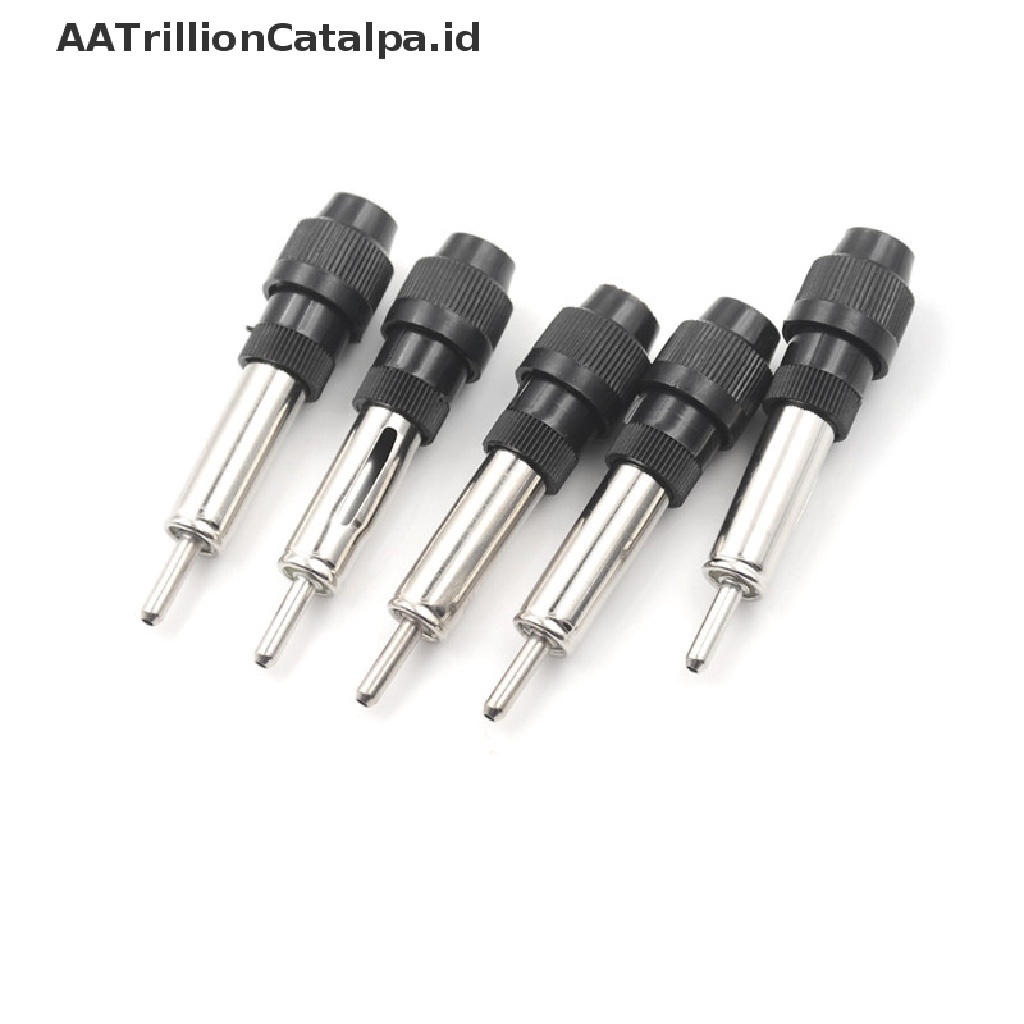 Aatrillioncatalpa 5pcs Plug Konektor Antena Aerial Male Untuk Reparasi Radio Mobil