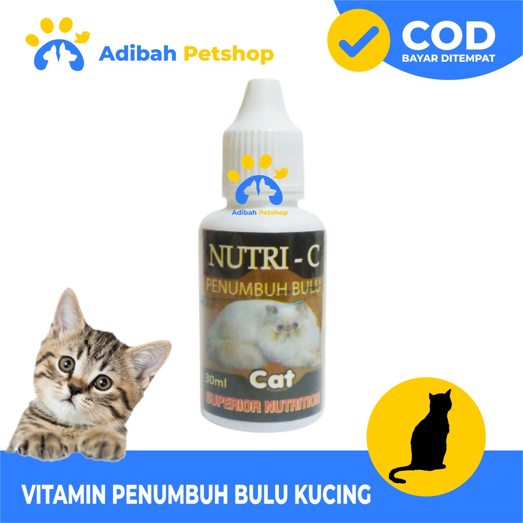 NUTRI C 30 ML - VITAMIN PENUMBUH BULU KUCING AMPUH
