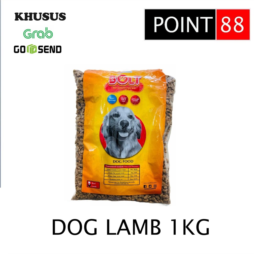 BOLT Dog Lamb 1kg (Grab/Gosend)
