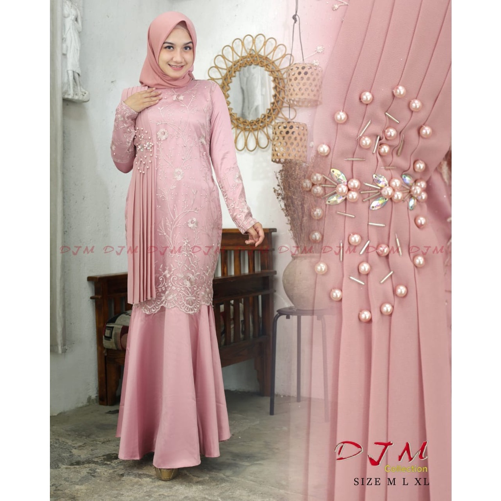 Naily kebaya - Chana dress mermaid selendang mix payet mutiara /  Gaun pesta / wisuda / lamaran / br