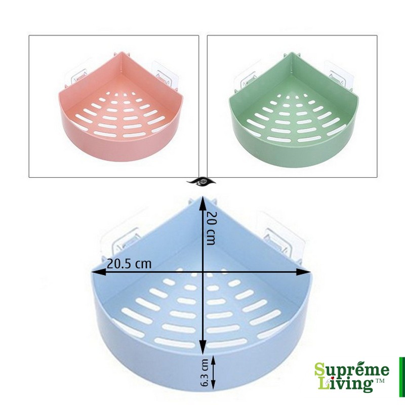 Triangle Shelves Rak Sudut Siku Plastik Tempat Sabun Shampo Kamar Mandi