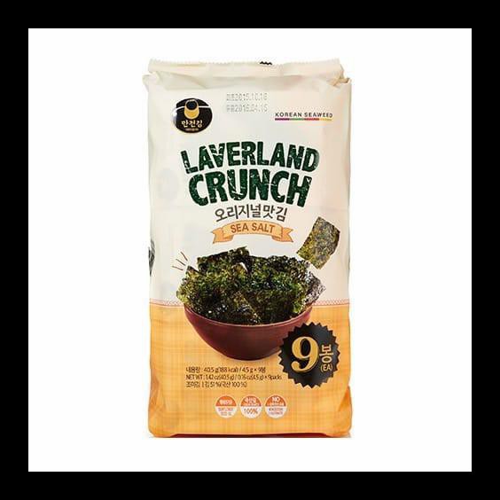 

READY! MANJUN LAVERLAND CRUNCH SEA SALT 4.5GX9 KOREAN SEAWEED NORI RASA ASIN TERMURAH