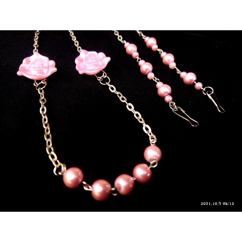 strap masker rantai / tali / mutiara