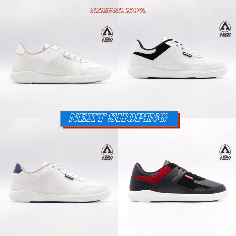 Aerostreet SEPATU CASUAL WANITA PRIA UNISEX ELEGAN White Series AEROSTREET ARTHUR PUTIH / OSCAR / EV