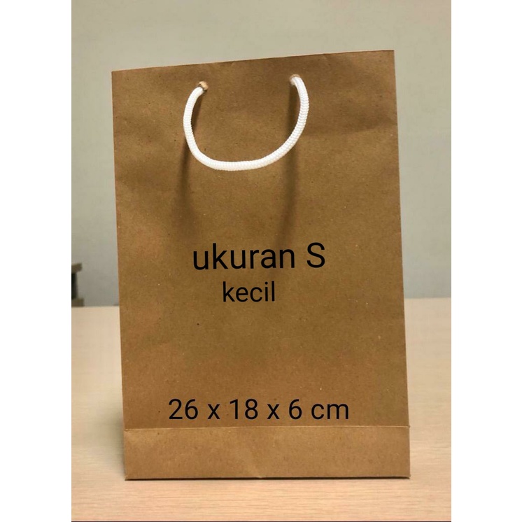 

Paper Bag I Tas Kertas I kraft coklat ukuran kecil I paperbag polos + SABLON (Min qty 100 pcs)