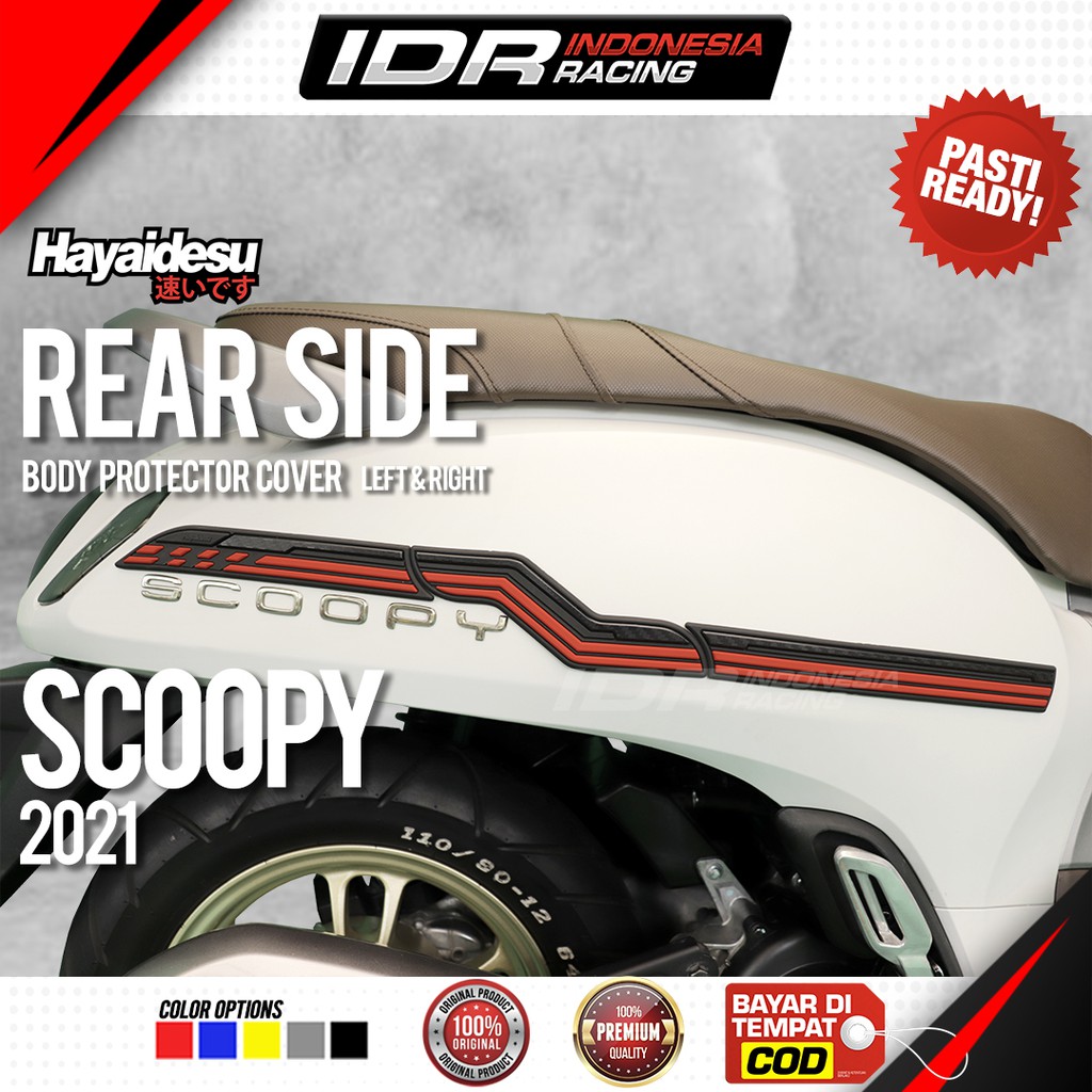 Hayaidesu New Scoopy 2021 Rear Side Cover Body Protector Aksesoris Honda